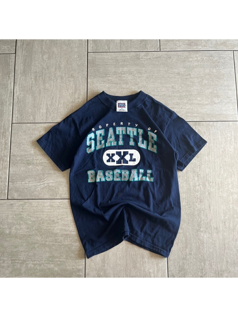 Sport Attack Seattle Baseball  Tee Navy Kids